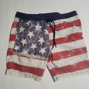 Mossimo Supply Co. Patriotic Flag Shorts Size Large
